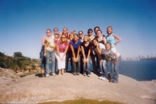 Female Students on rock at Watsons Bay